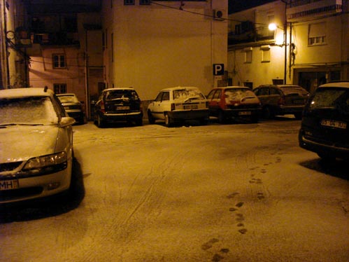 Toda a regio da Beira Interior ficou coberta de neve