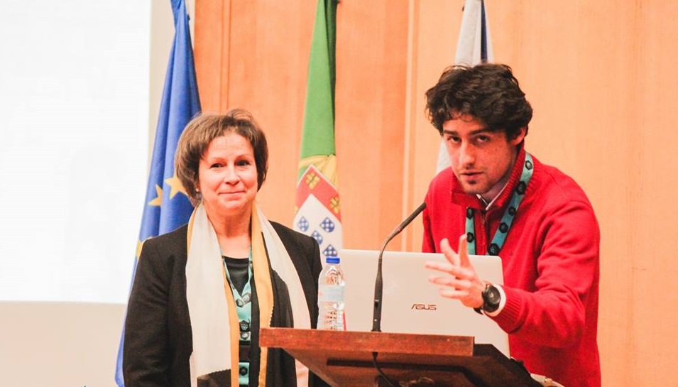 David Quintino, AAUBI, e a oradora Maria José Madeira