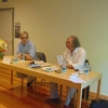 António dos Santos Pereira e Manuel da Silva Ramos durante a conferência "A Covilhã de 'a Lã e a Neve'"