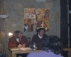 Rui Vieira acompanhado com Manuel Silva Ramos, no primeiro Café Literário de 2011.  