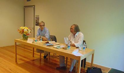 António dos Santos Pereira e Manuel da Silva Ramos durante a conferência 