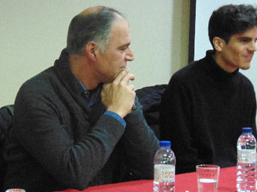 Rodrigo Guedes de Carvalho, à esquerda; Pedro Lopes, à direita