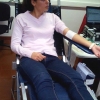 Daniela Alves, de 19 anos, dá sangue pela primeira vez