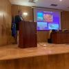 A palestra com o comandante João Roque Santos decorreu na Faculdade de Engenharia
Foto: Créditos- núcleo de aeroubi